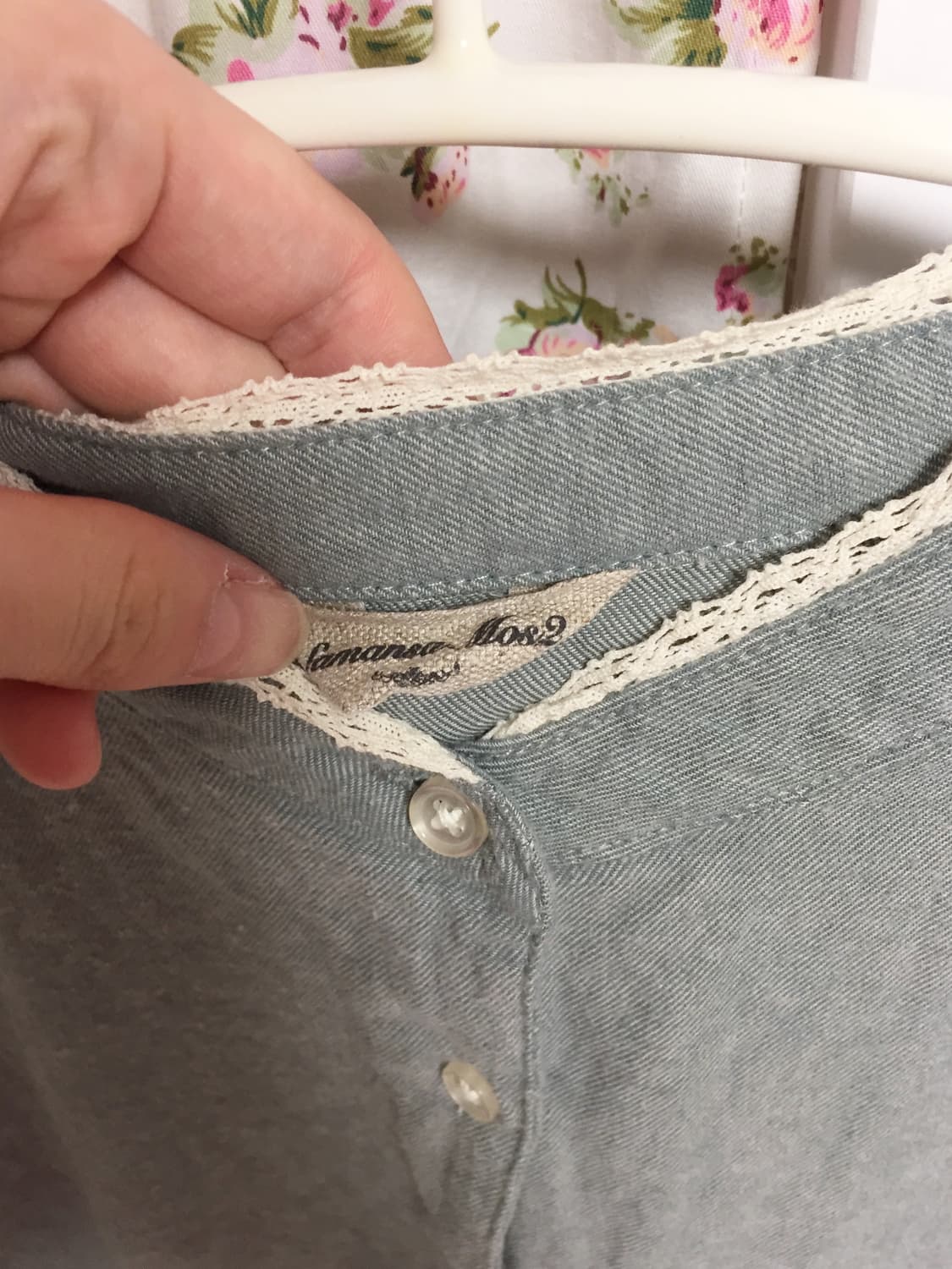 빈티지 사만사모스 애플민트 블라우스 상품이미지4