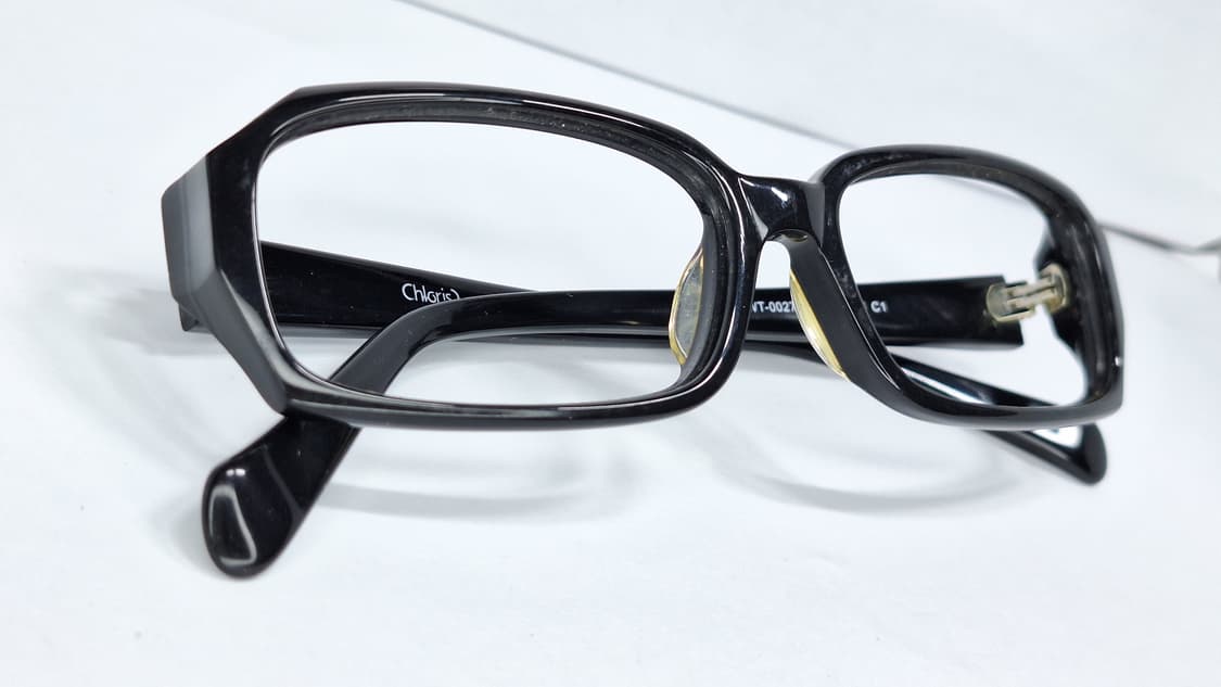 Chloris NWT-0027 54ㅁ16 블랙 실버 데코 뿔테 안경 상품이미지2