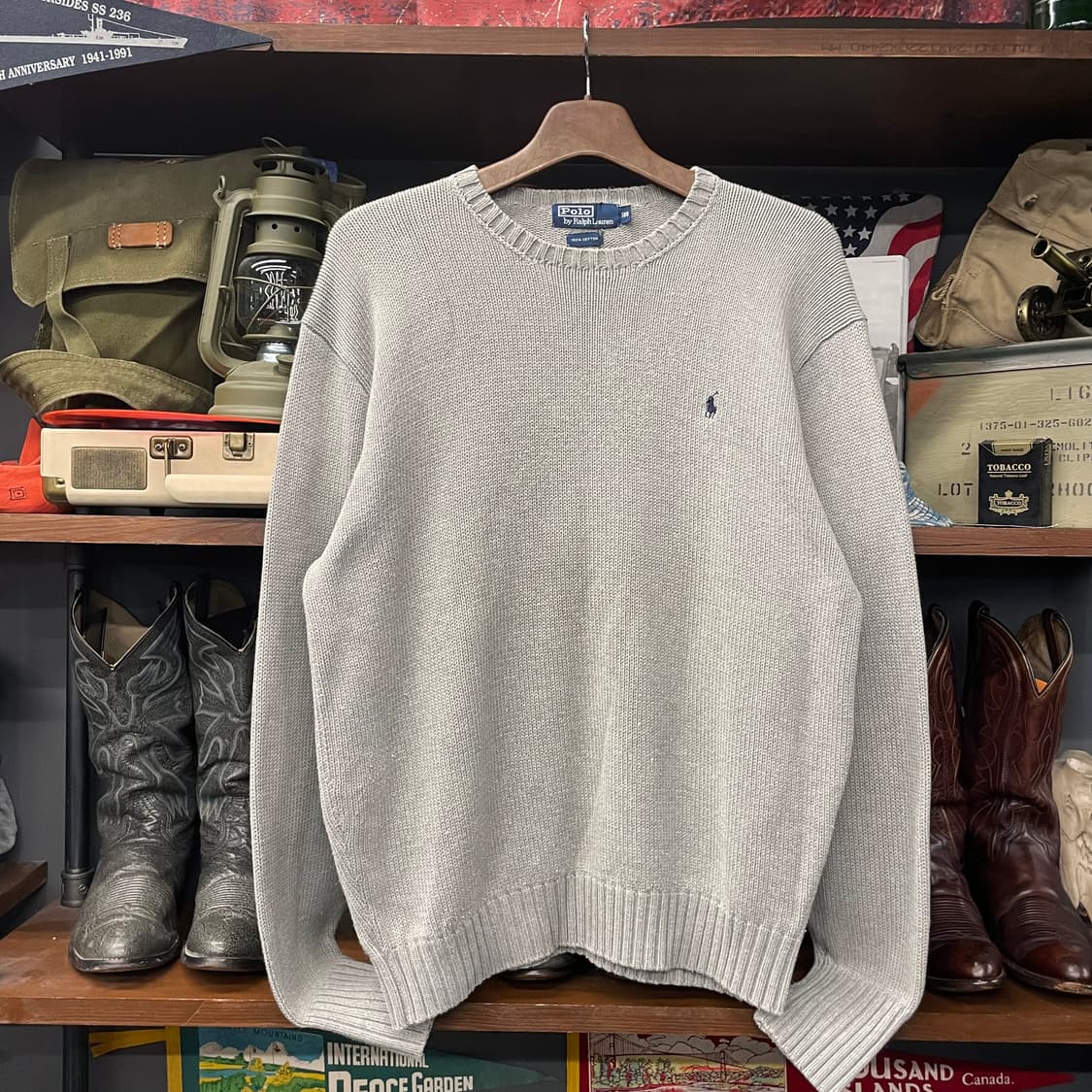 90s 폴로 랄프로렌 레트로 라운드넥 니트 스웨터 N212 상품이미지1