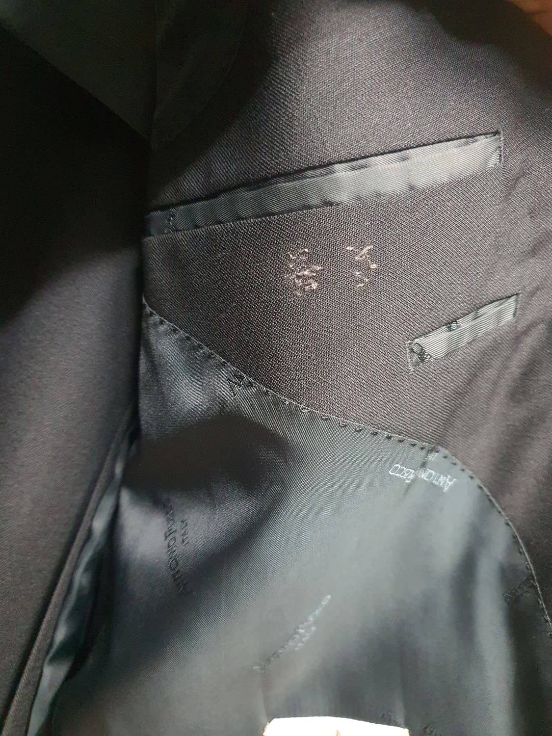 이태리 더블 블랙 블레이저 95사이즈  상품이미지7