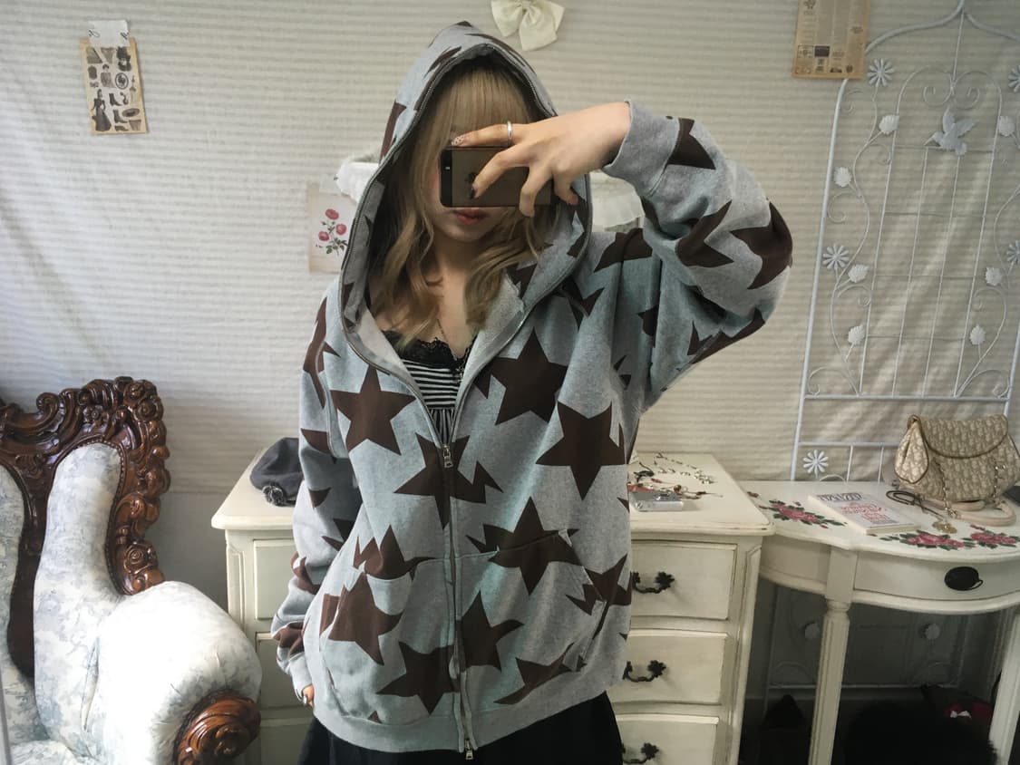 Bape 베이프 초코그레이 스타 후드집업 상품이미지2