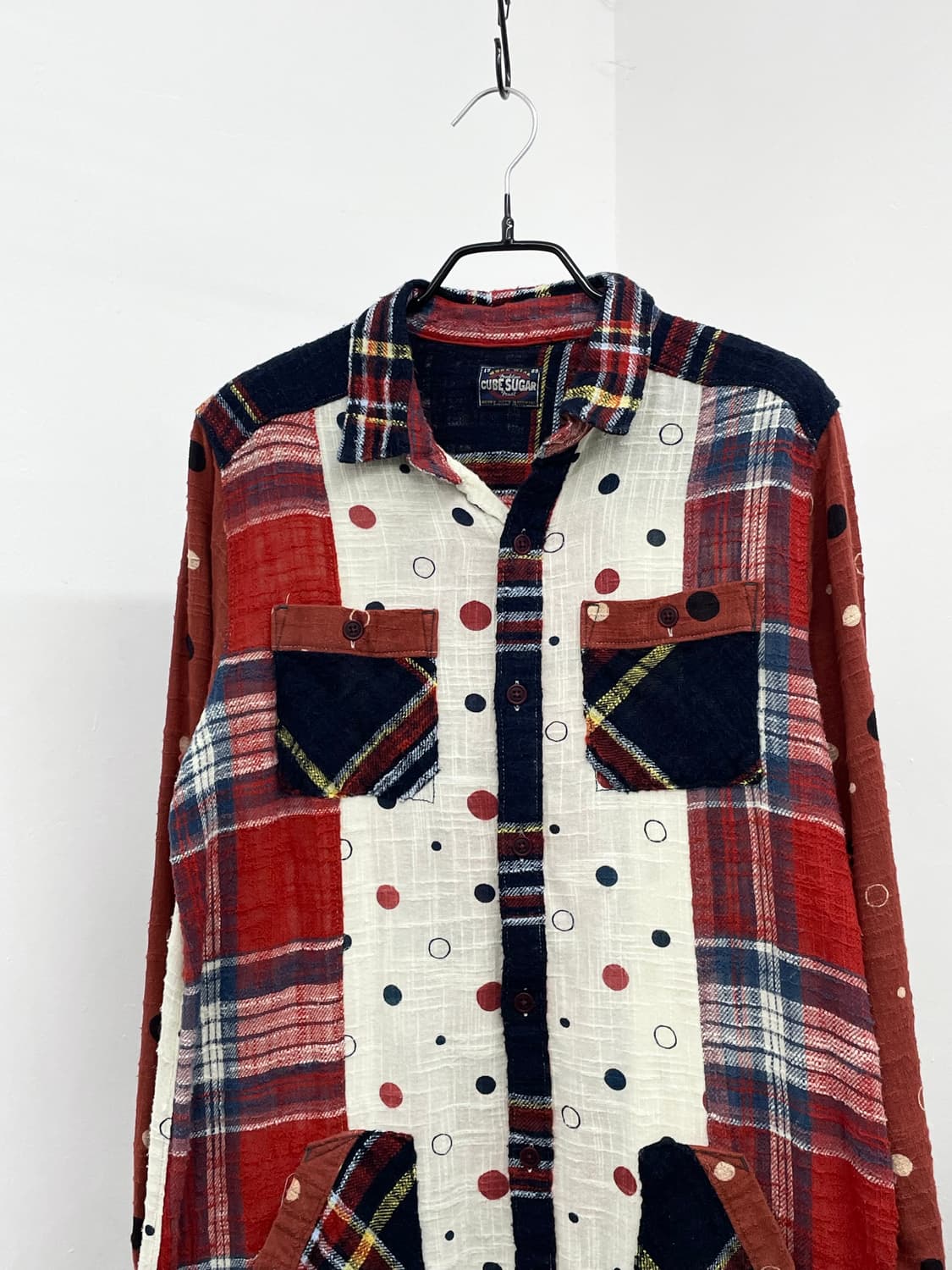 큐브슈가 하구미 도트 셔츠 원피스 상품이미지6