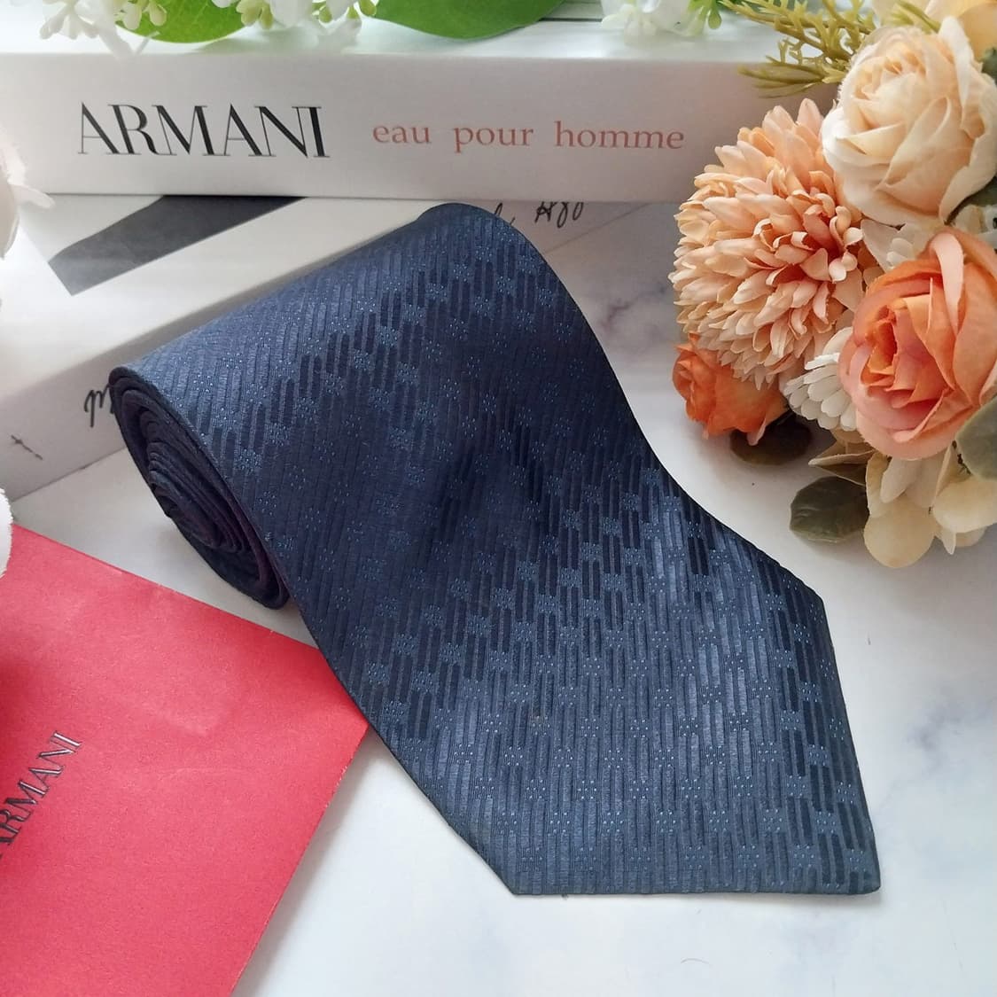 조르지오 아르마니 실크 자카드 패턴 넥타이 9.8cm A+등급 K2244 상품이미지3