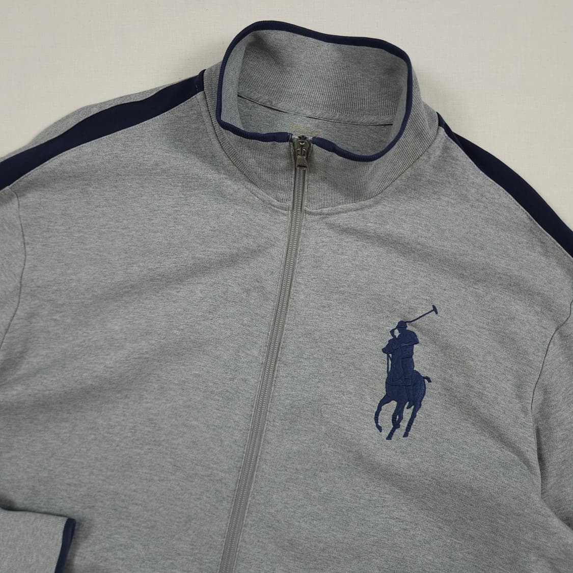 XL(105) 폴로랄프로렌 빅포니 코튼 트랙탑 그레이 상품이미지3