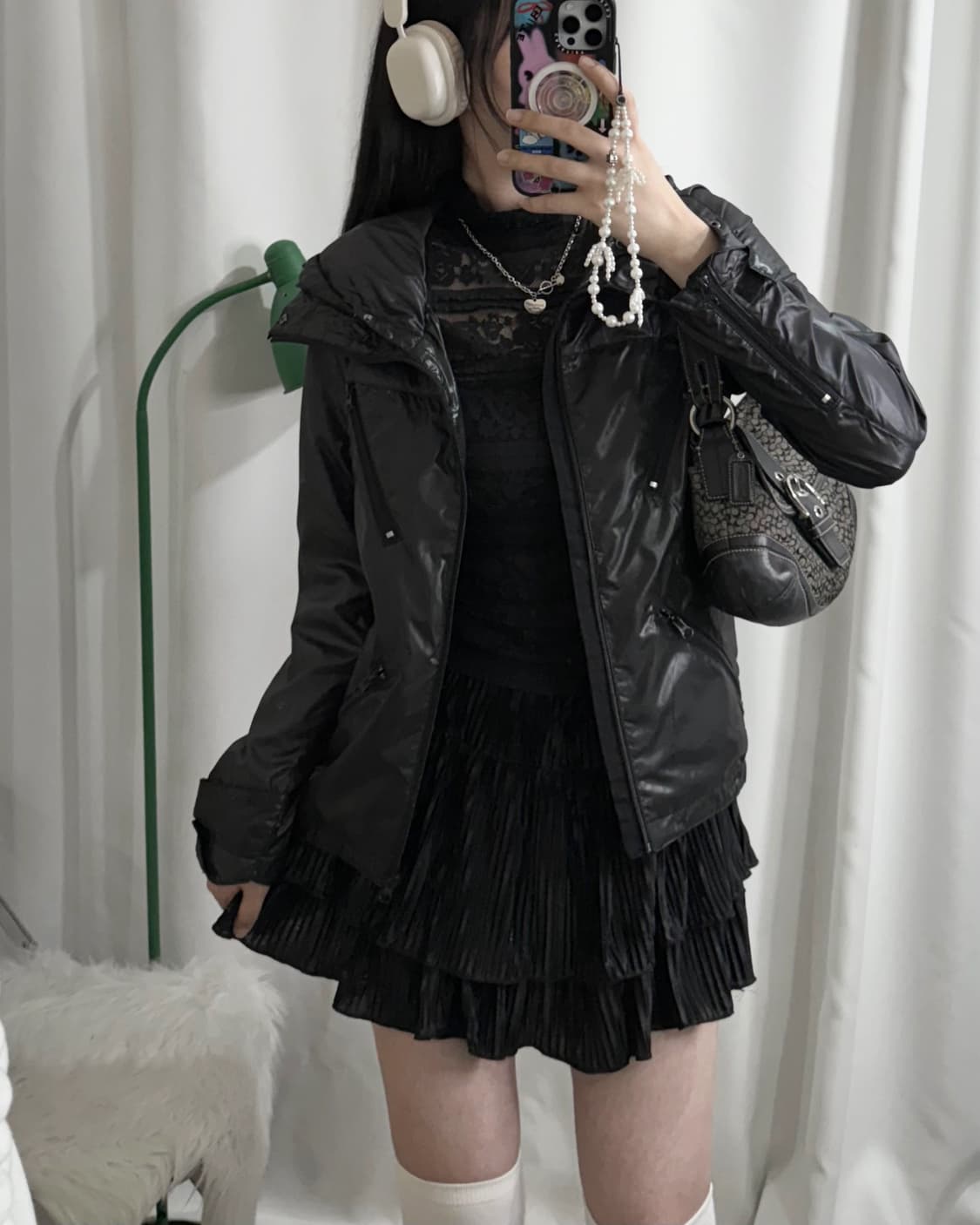 차콜 그레이 빅 카라 바람막이 자켓 상품이미지5