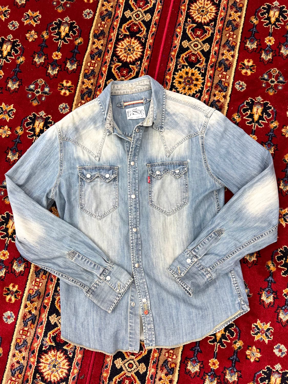 리바이스 빈티지 워싱 데님 웨스턴셔츠 상품이미지5