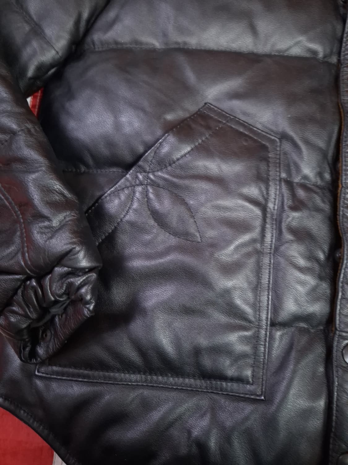 택새제품 Curphey 리얼레더 웨스턴 패딩 자켓 상품이미지5