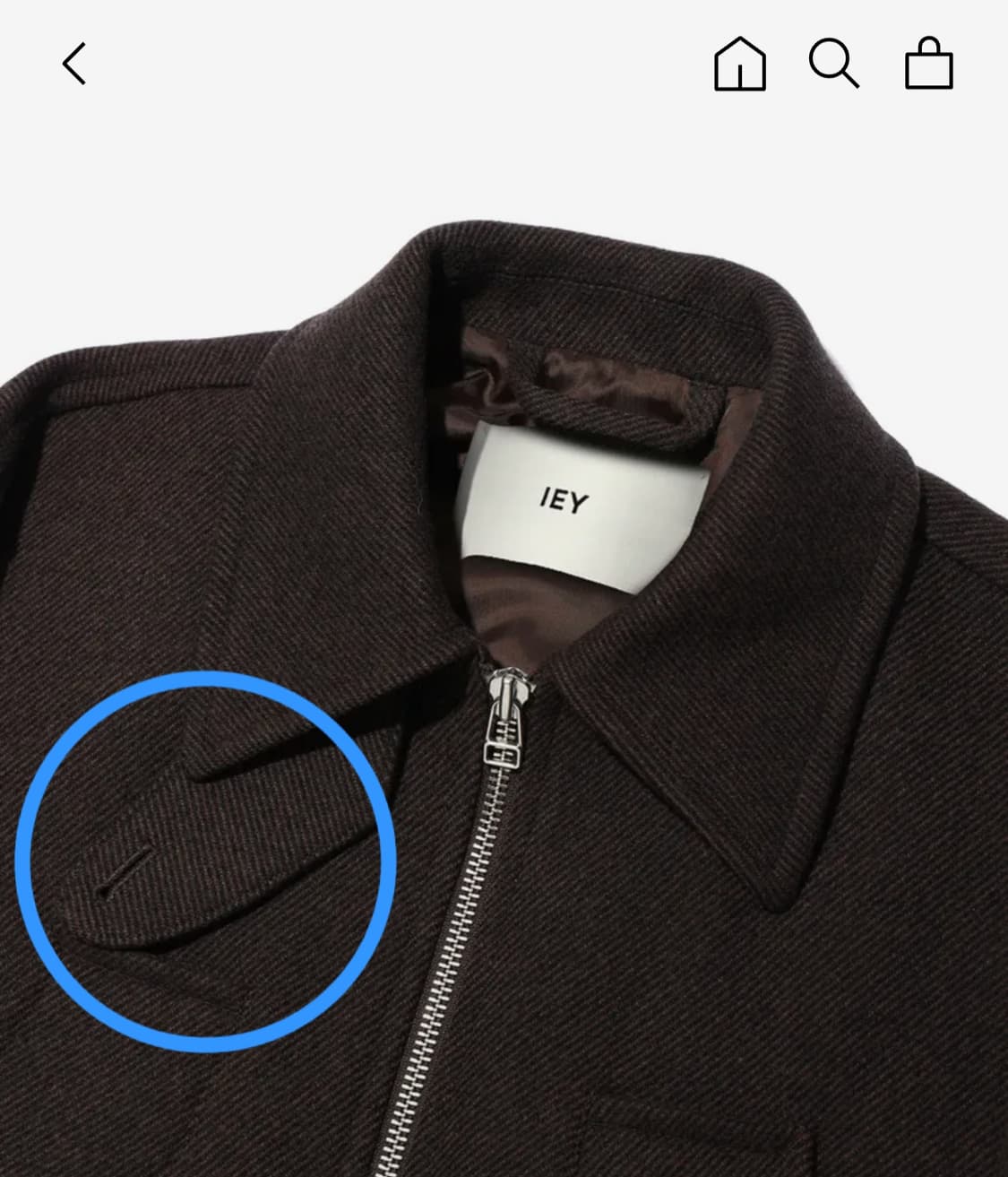 이에이 탭 울 해링턴자켓 상품이미지6