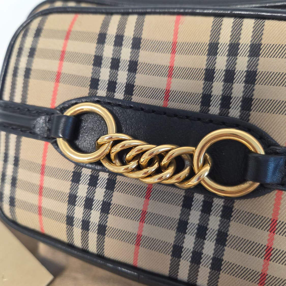 BURBERRY 버버리 정품 체인 1983체크 크로스백 숄더백 상품이미지8