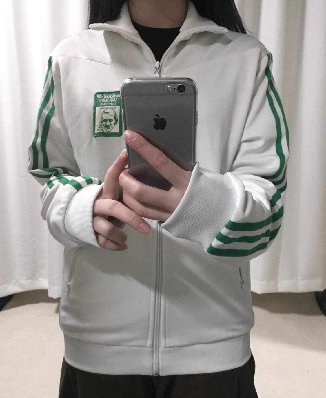 아디다스 흰초 스탠 스미스 화이트 그린 져지 트랙탑 95 상품이미지1