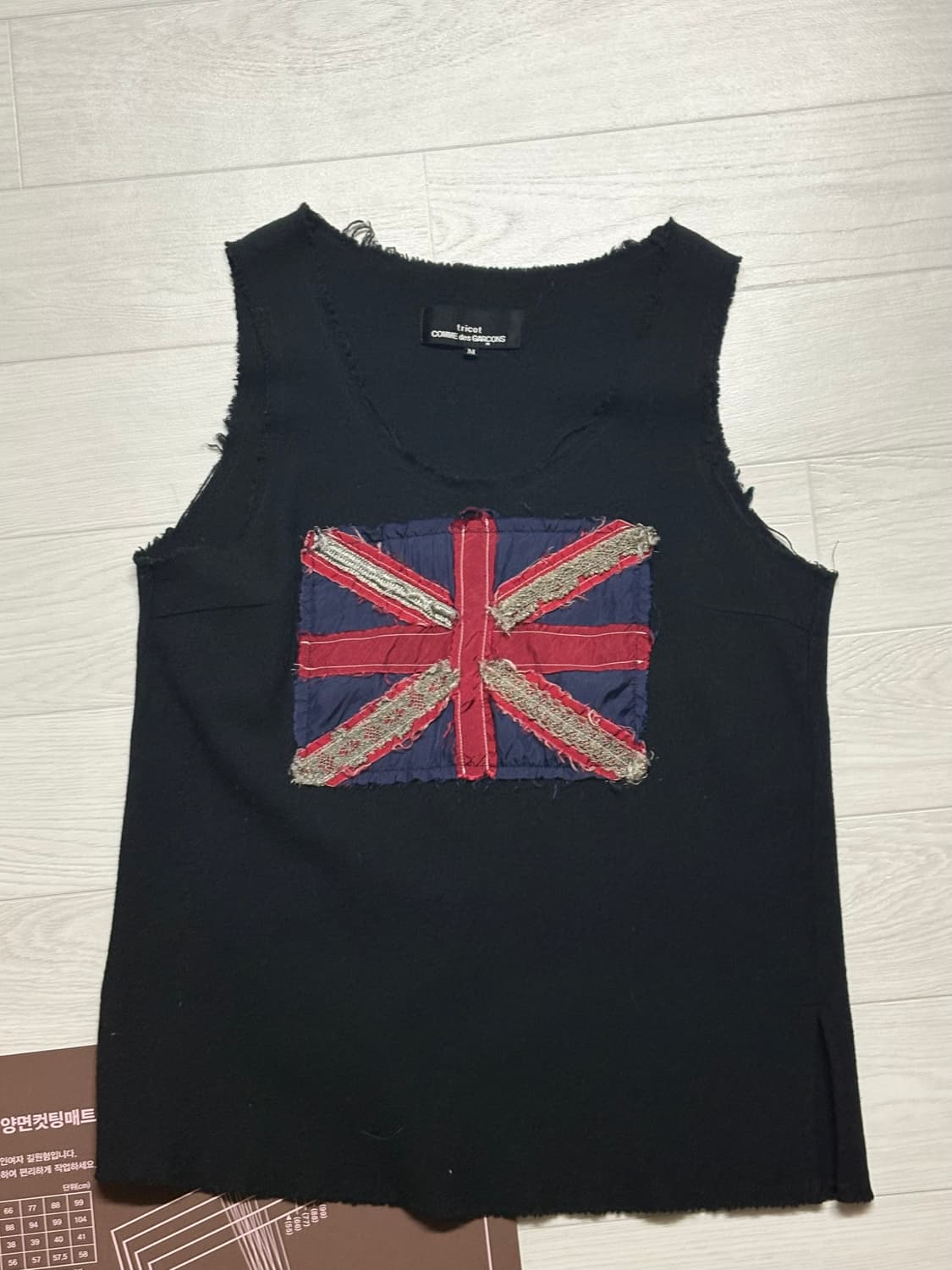 꼼데 트리콧 슬리브리스 니트 상품이미지1