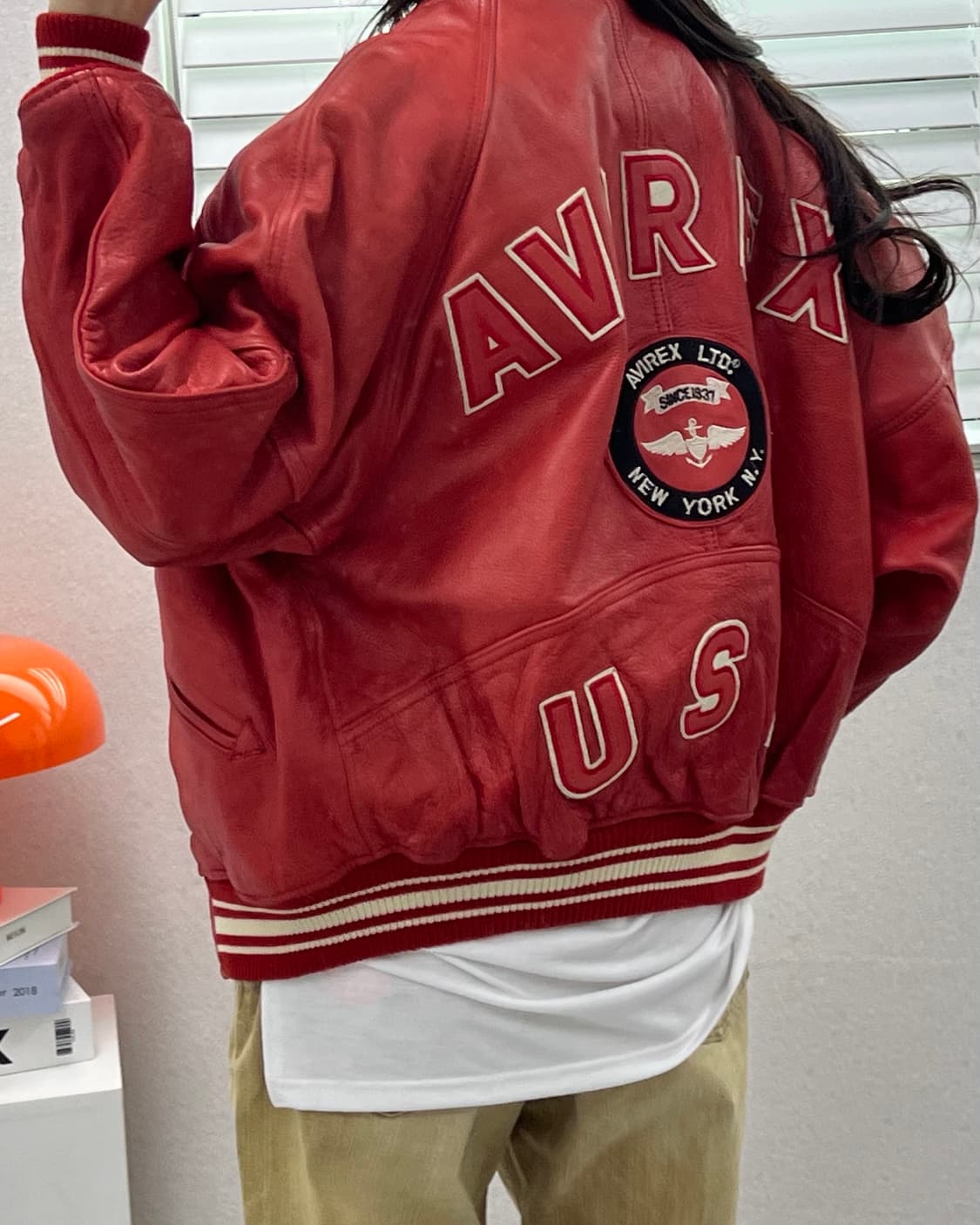 (XS)90'S 아비렉스 레더자켓-M1591 상품이미지9