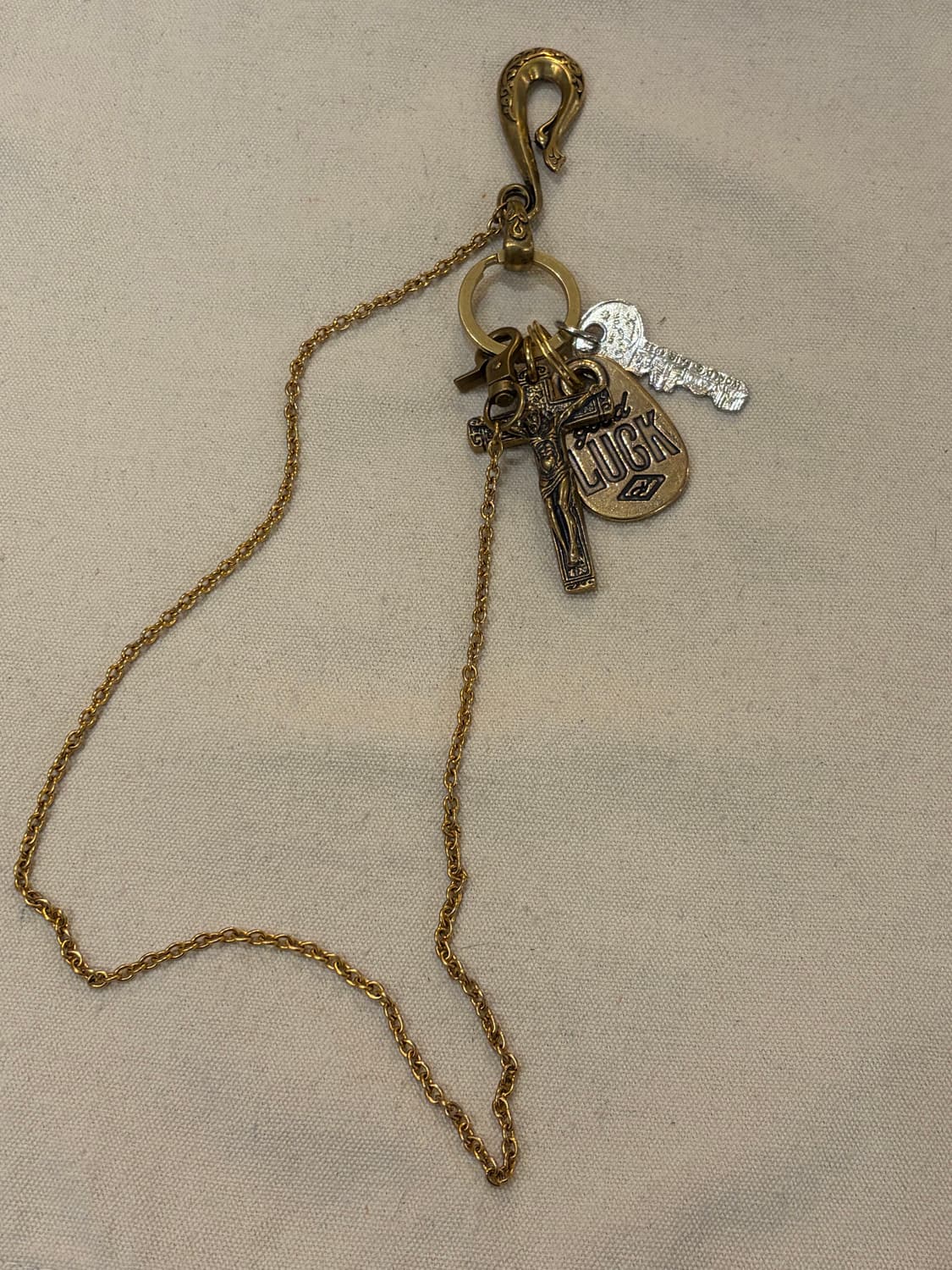 LUCK 크로스 체인 키링 / 감성 빈티지 키링 상품이미지5