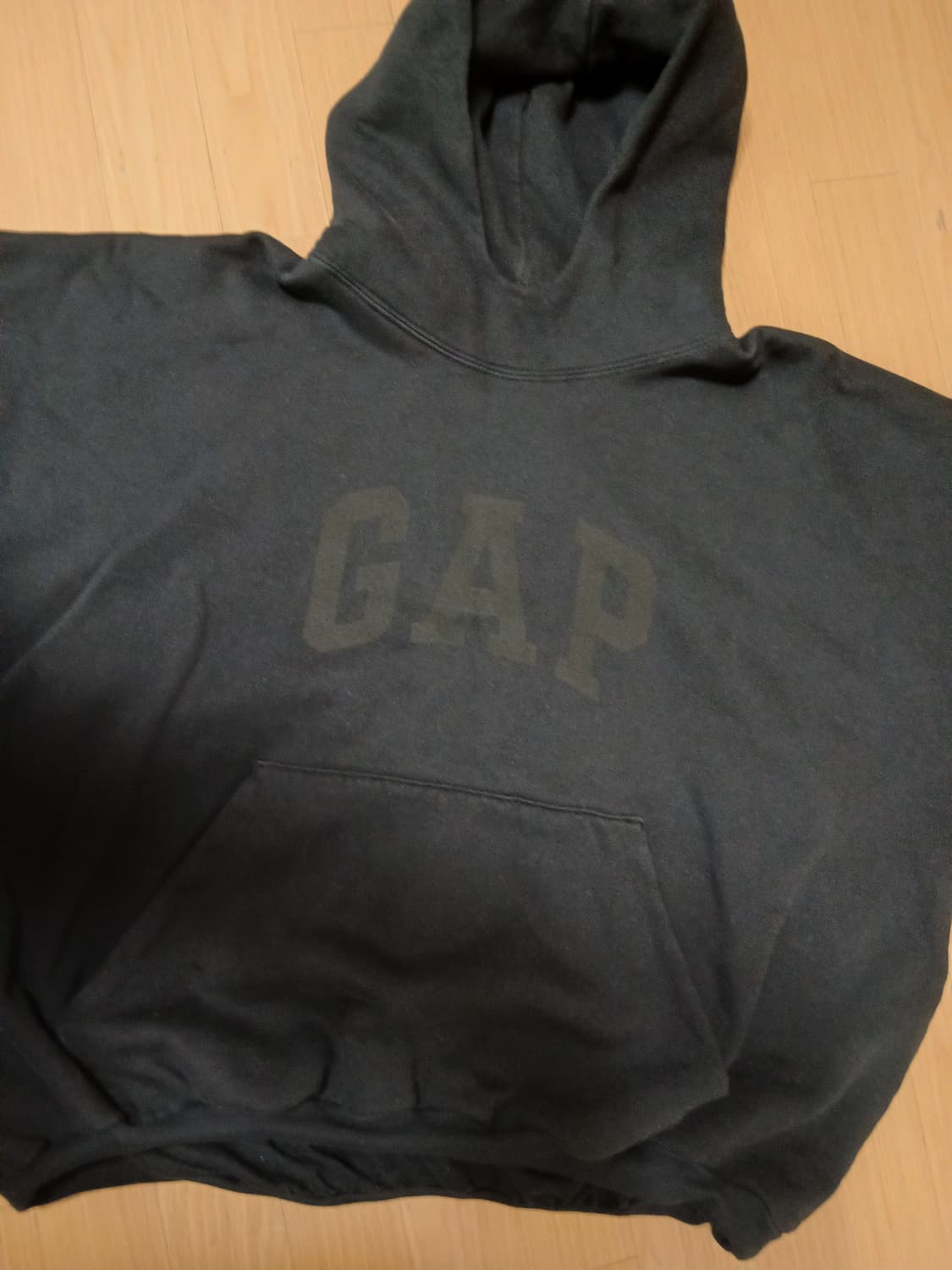 이지 갭 엔지니어드 바이 발렌시아가 도브 후드 워시드 블랙 상품이미지2