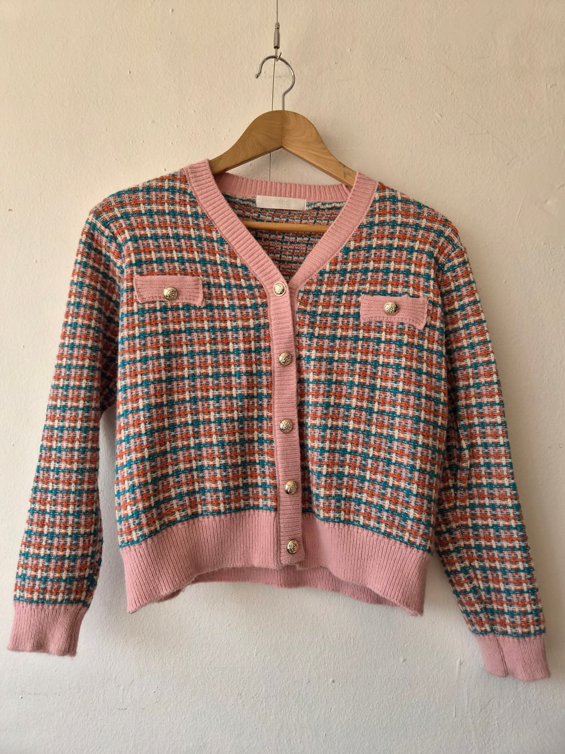 오조크 OZOC 여성 크롭트위드가디건 상품이미지2