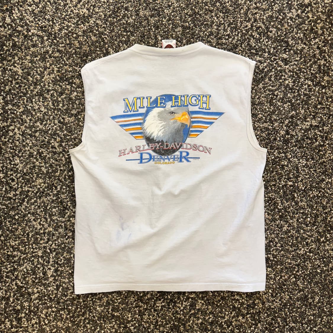 00s 할리데이비슨 슬리브리스 민소매 made in USA (XL)  상품이미지4