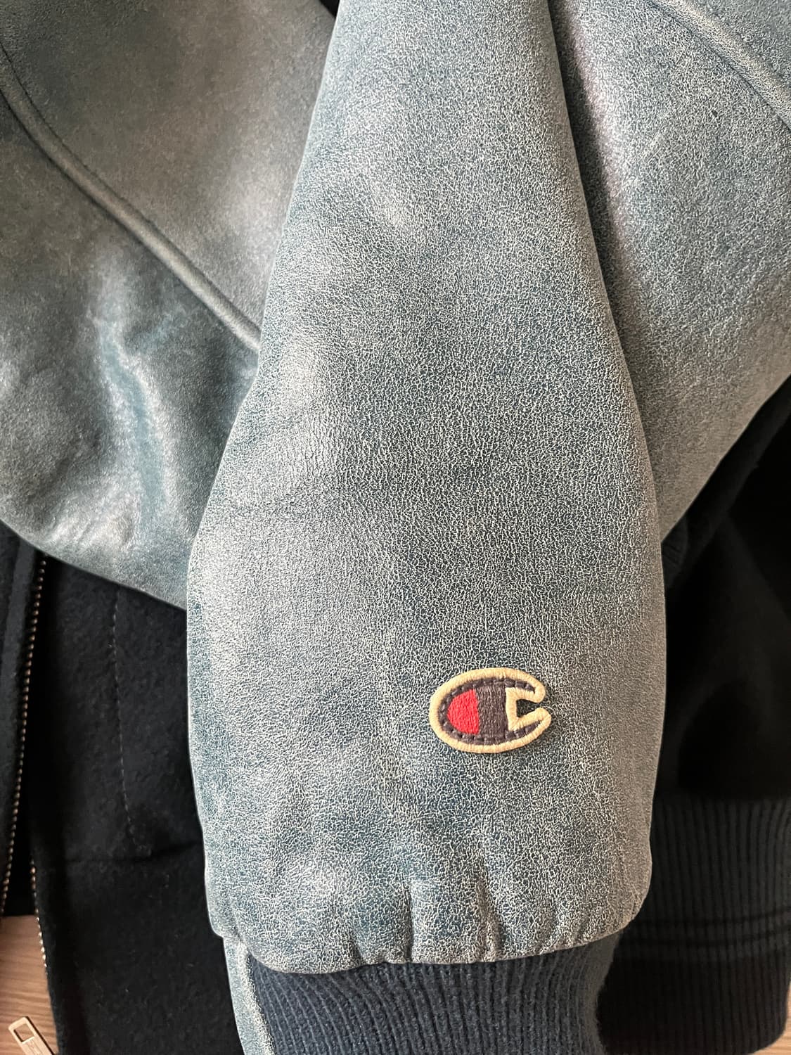 Khakis  x champion (카키스 챔피온) 바시티 M 팝니다 상품이미지3