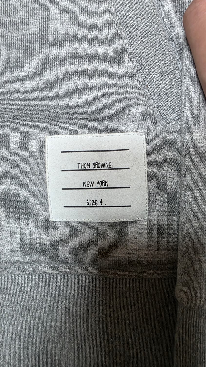[백화점판,4]톰브라운 사선완장 후드집업 그레이 상품이미지3