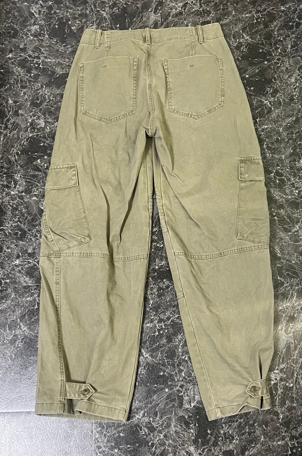 [노운 x 우연]washed biker cargo pants (Oliv  상품이미지2