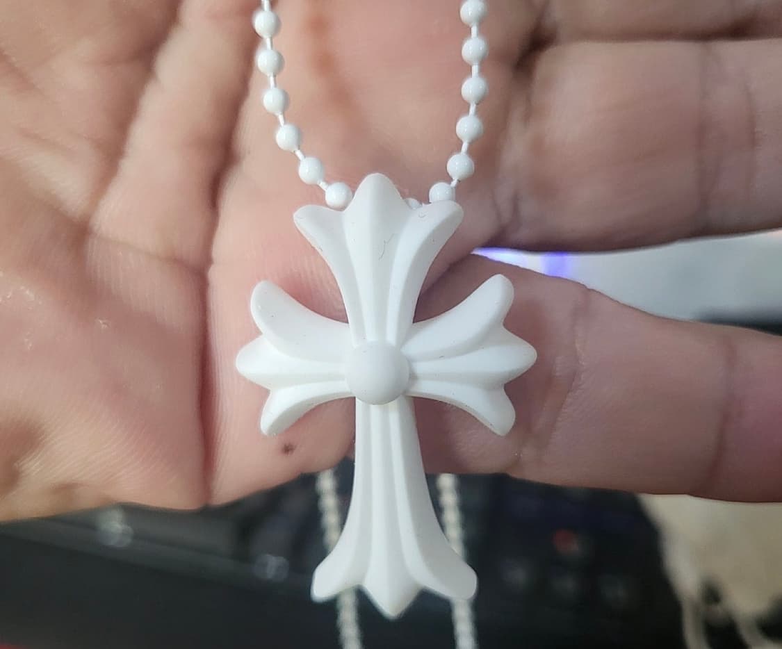 [os]크롬하츠 아오야마 실리콘 목걸이 화이트  상품이미지1