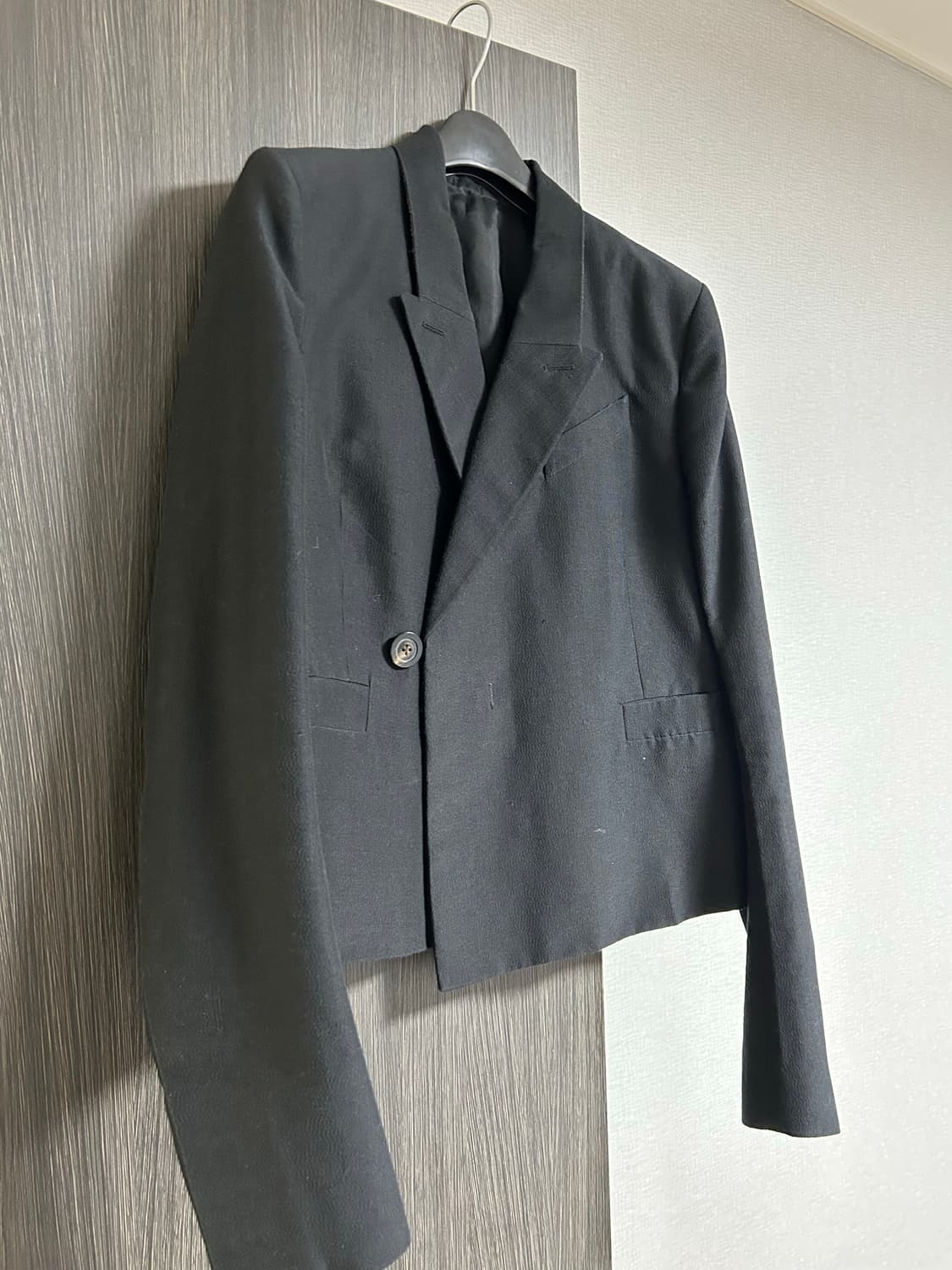 릭 오웬스 19SS 바벨 비대칭 크롭 블레이저 (RP19S6745) 상품이미지2