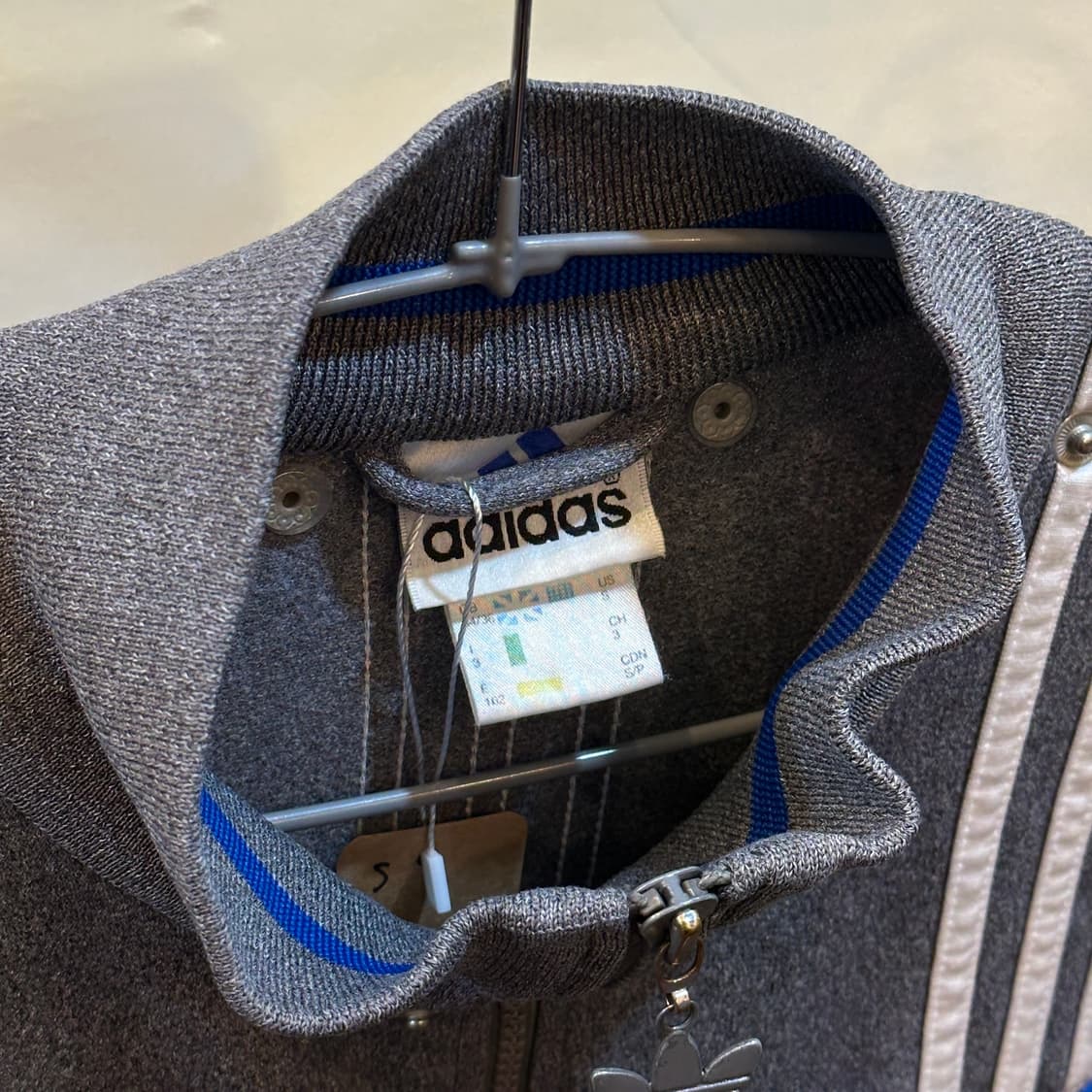 아디다스 올드스쿨 삼선 배색 집업 S 상품이미지3