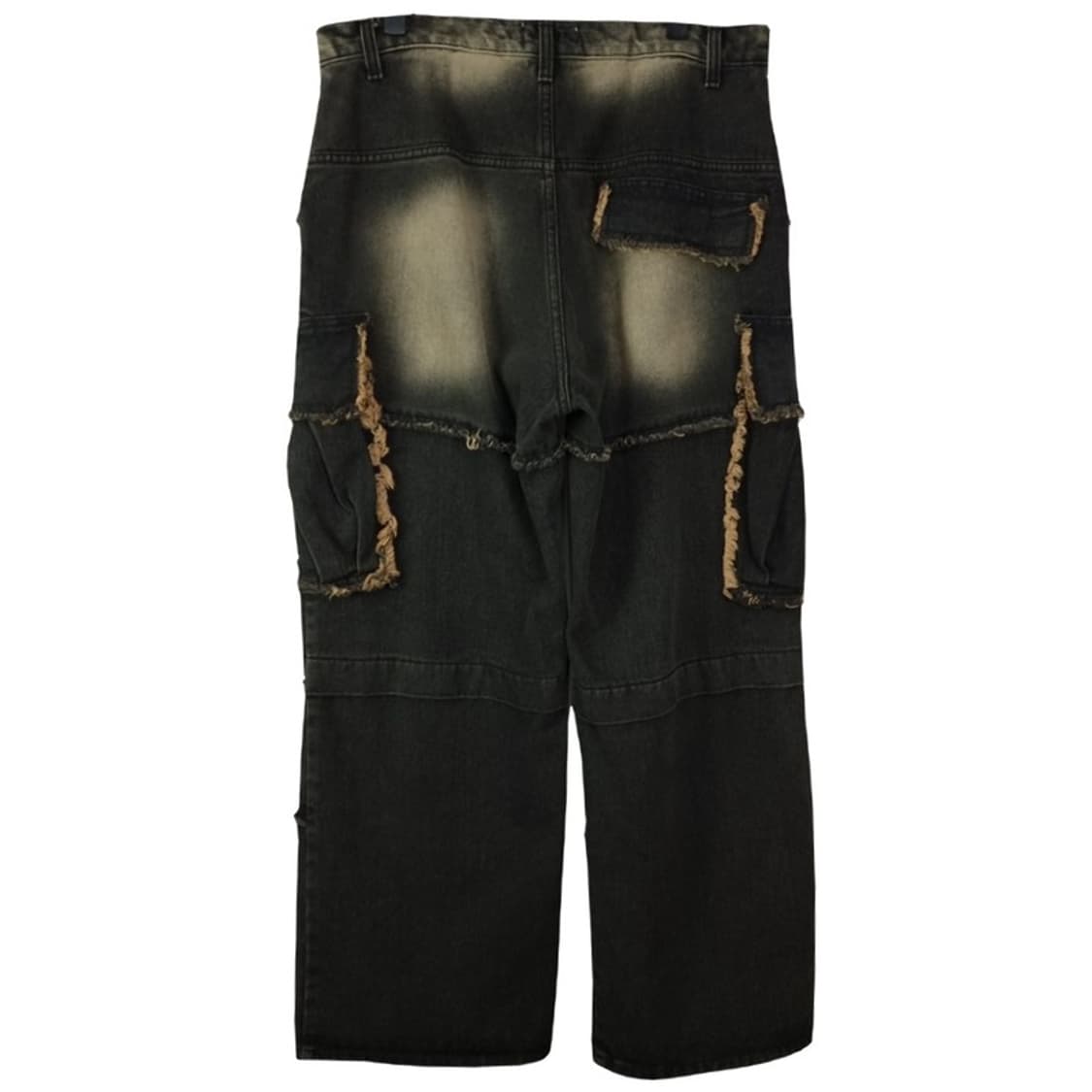 [빈티지] 워시드 와이드 카고 데님 팬츠 M19417 상품이미지3