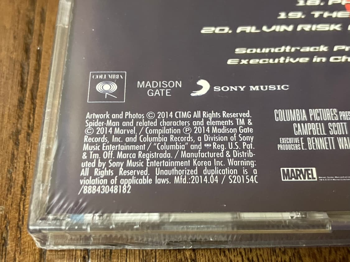 마블 어메이징 스파이더맨 2 OST 한정판팝카드에디션 라이센스 초판 CD 상품이미지4