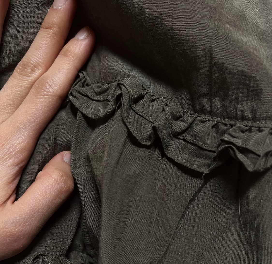 모리걸 카키 프릴 캉캉 스커트팬츠 상품이미지5