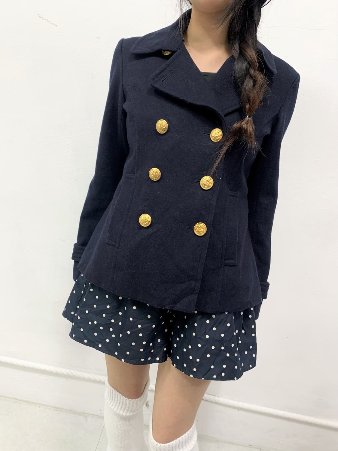 [PAGE BOY] 도쿄걸 프레피룩 네이비 숏코트  상품이미지3