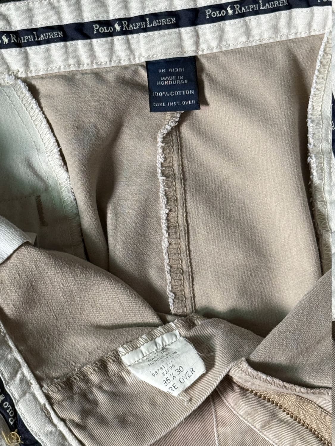 (34) 90s 폴로 랄프로렌 앤드류 더블 플리츠 치노 팬츠 상품이미지4