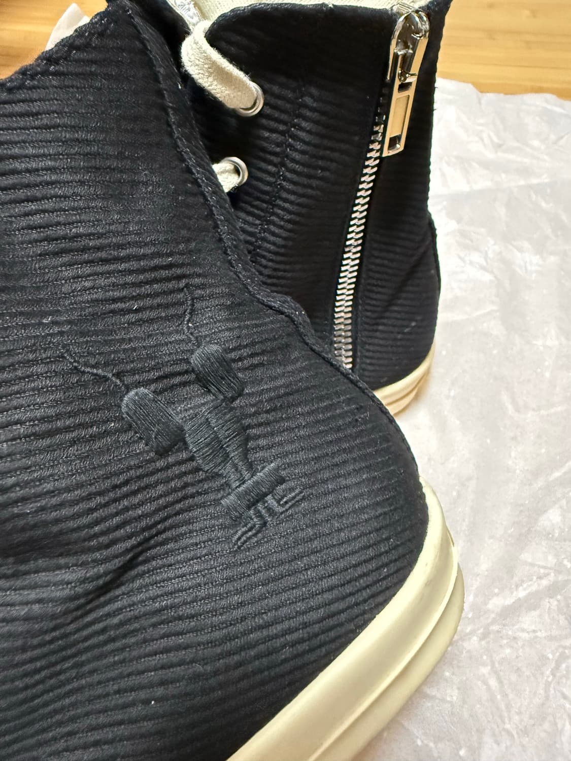 릭오웬스 다크쉐도우 자수 베간 하이탑 41 상품이미지5