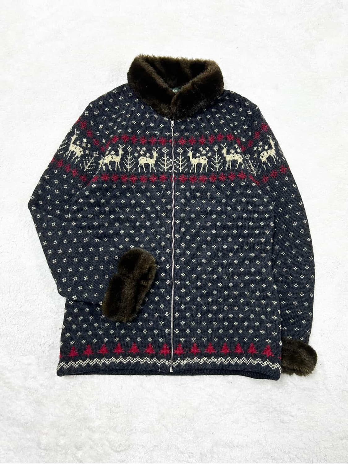 폴로 노르딕 울 니트집업 상품이미지6