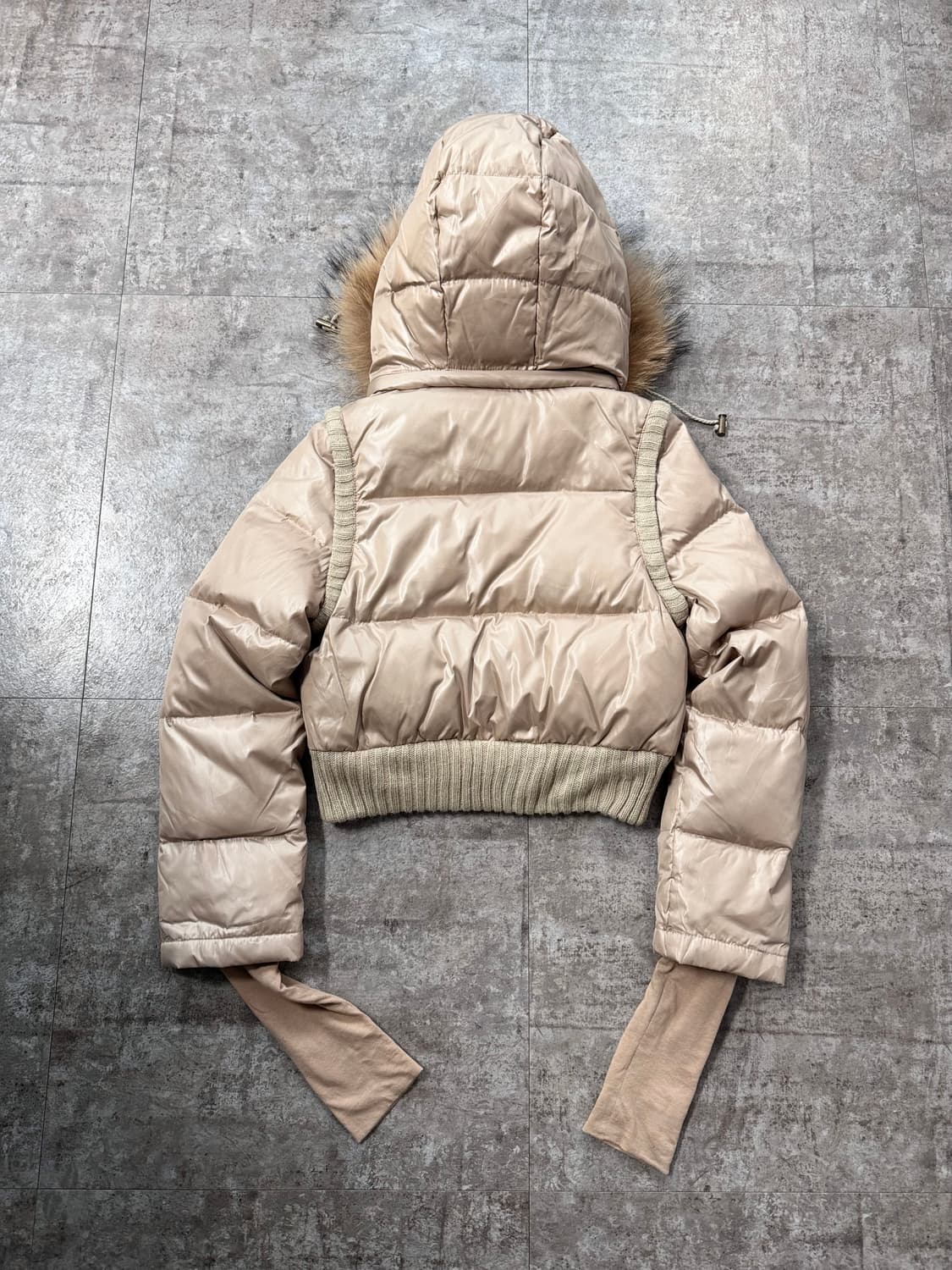 투 웨이 핸드 워머 퍼 후디드 크롭 푸퍼 재킷 상품이미지6