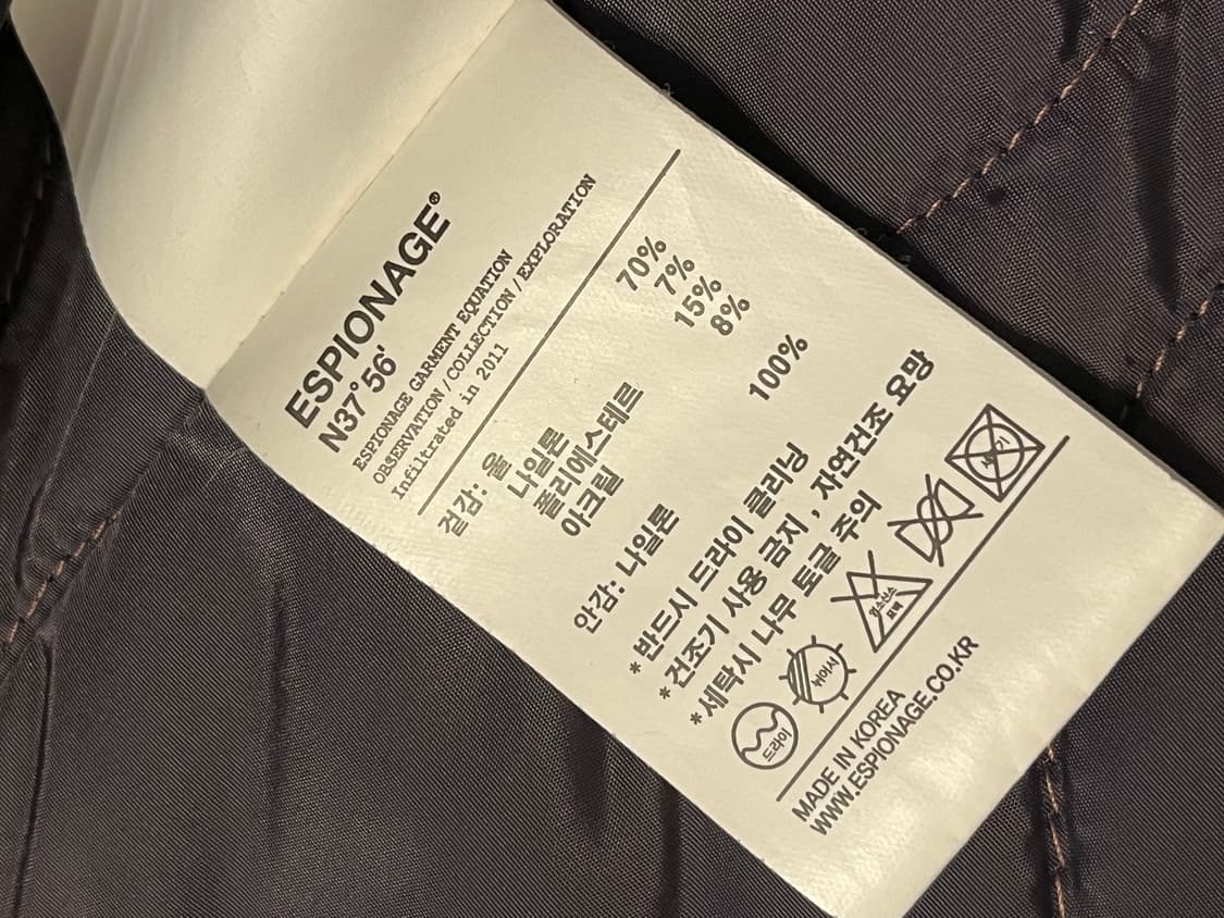 [L]에스피오나지 네이비 더플 코트 상품이미지6