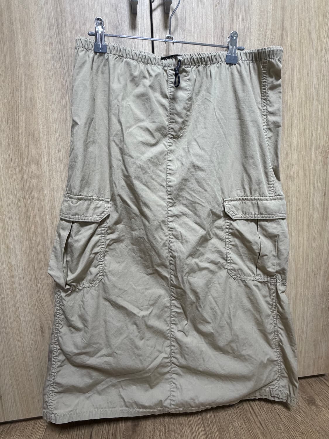 h&m 베이지 카고 밴딩 롱스커트 상품이미지1