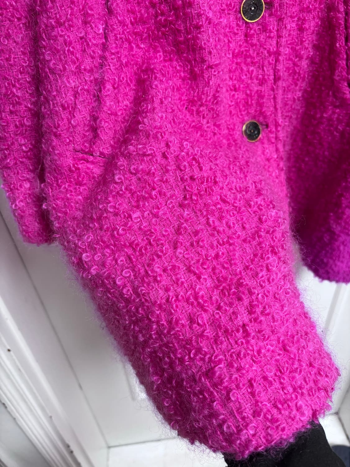 뽀글이 반코트 핑크 상품이미지3