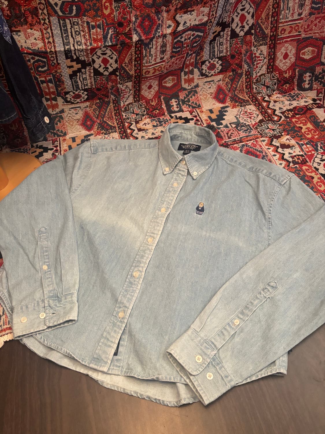 Who.A.U Light blue denim chambray shirt 상품이미지1