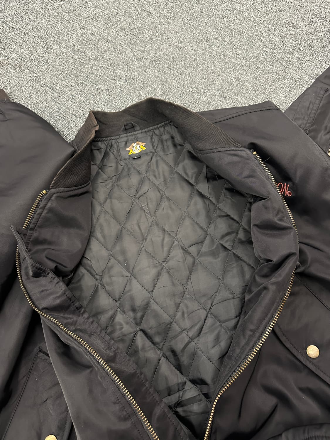 L) HOG 할리데이비슨 오너 그룹 ma-1 항공자켓 블랙 상품이미지5