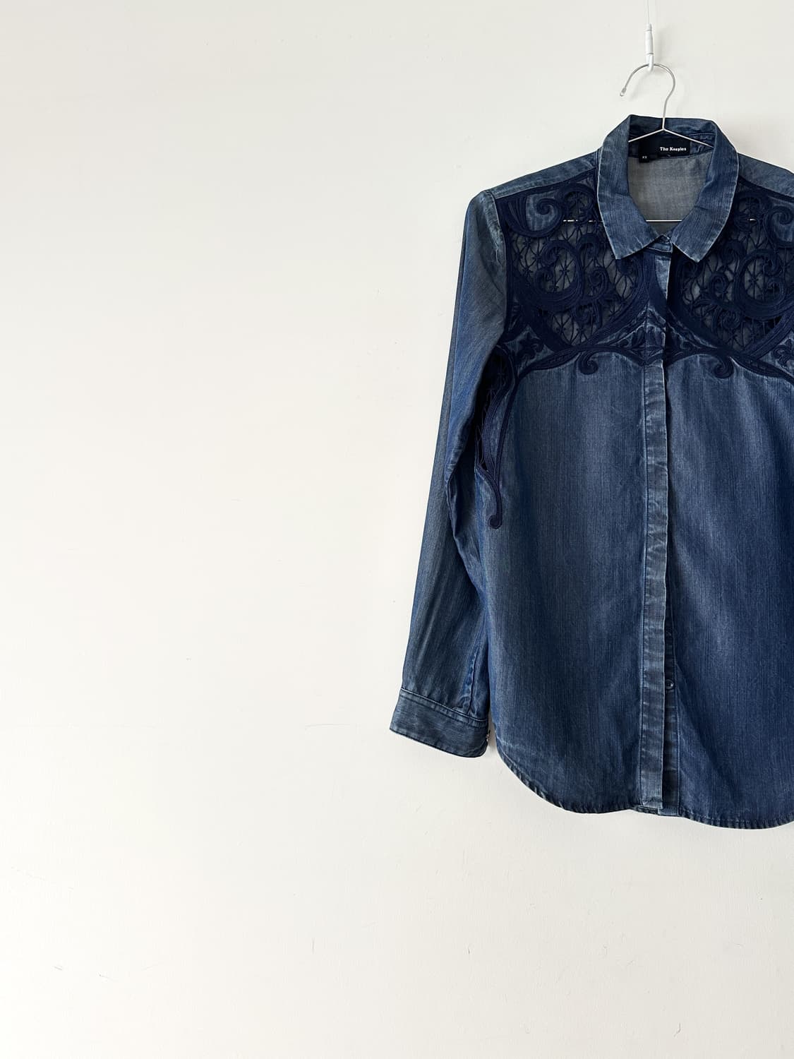 Boho embroidery see through shirt 상품이미지2