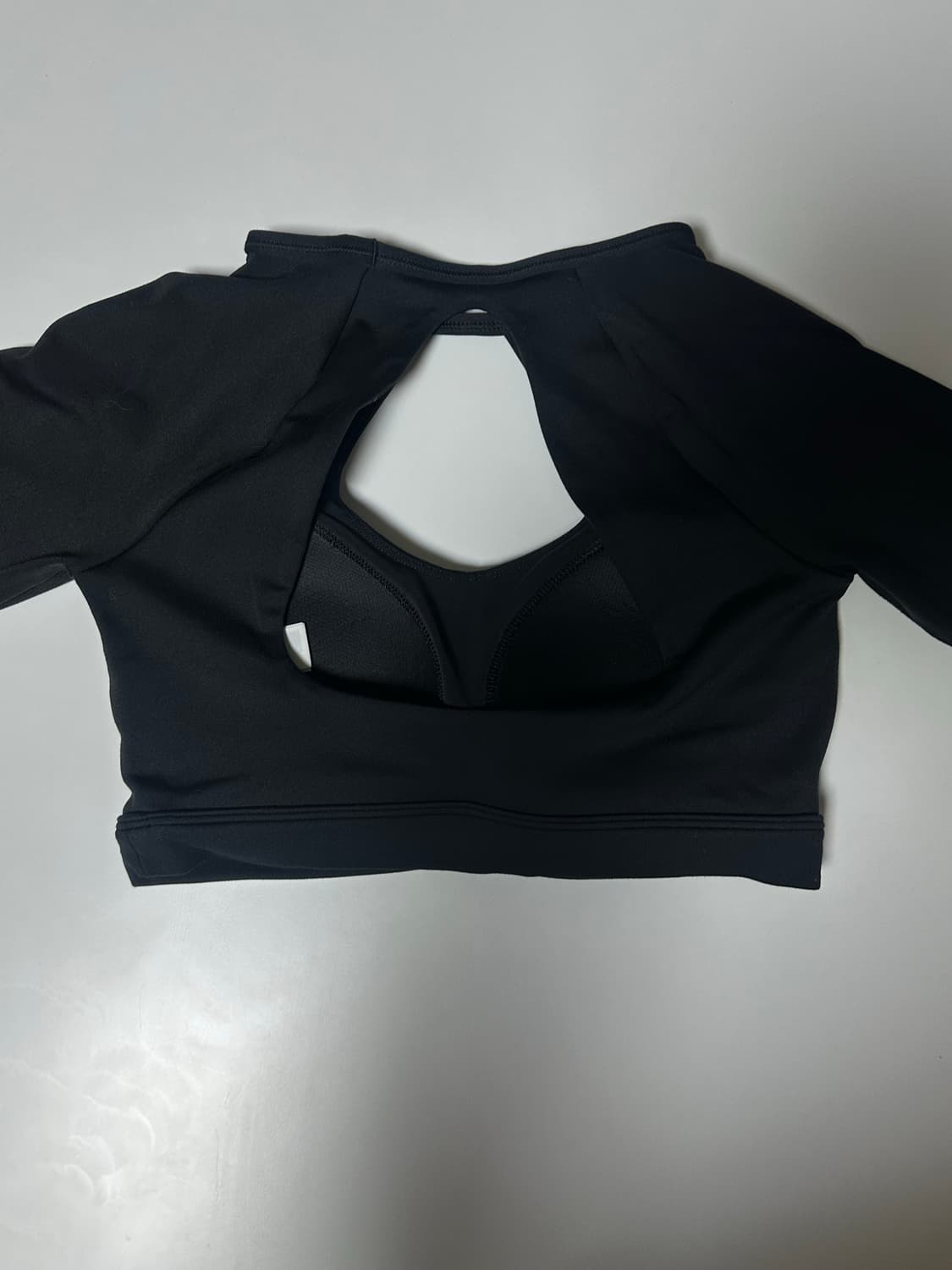 나이키 롱 슬리브 긴 소매 크롭탑 브라 브라탑 블랙 M FB4102 -0 상품이미지4