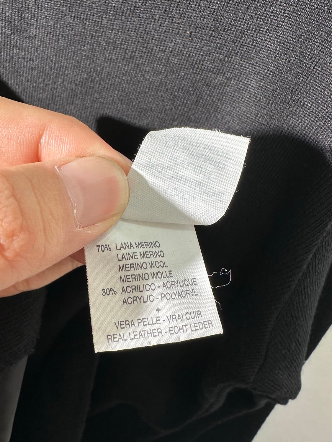 giovani idee 이태리 레더 믹스 니트 블루종 자켓 상품이미지6