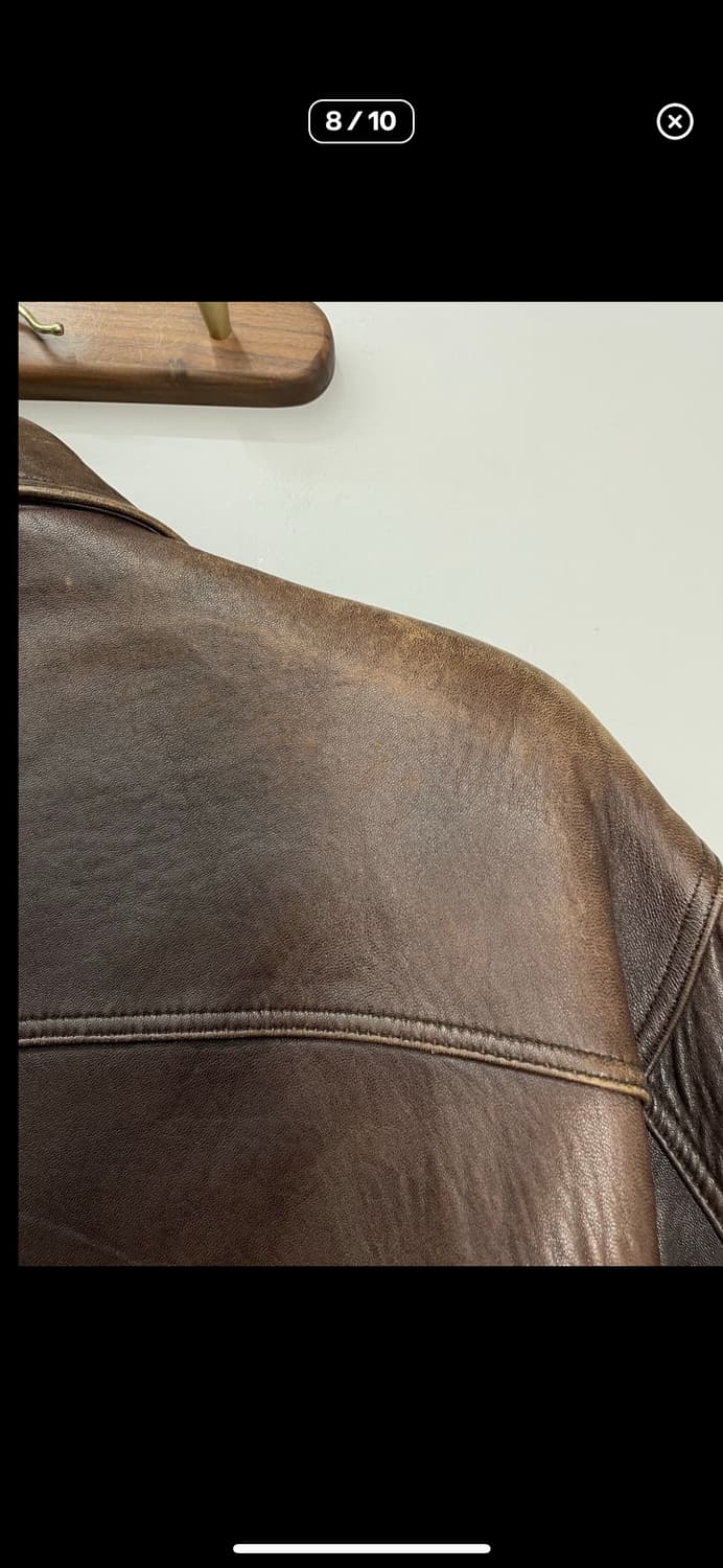 빈티지 덴폴 브라운 레더 자켓 A2835 상품이미지8