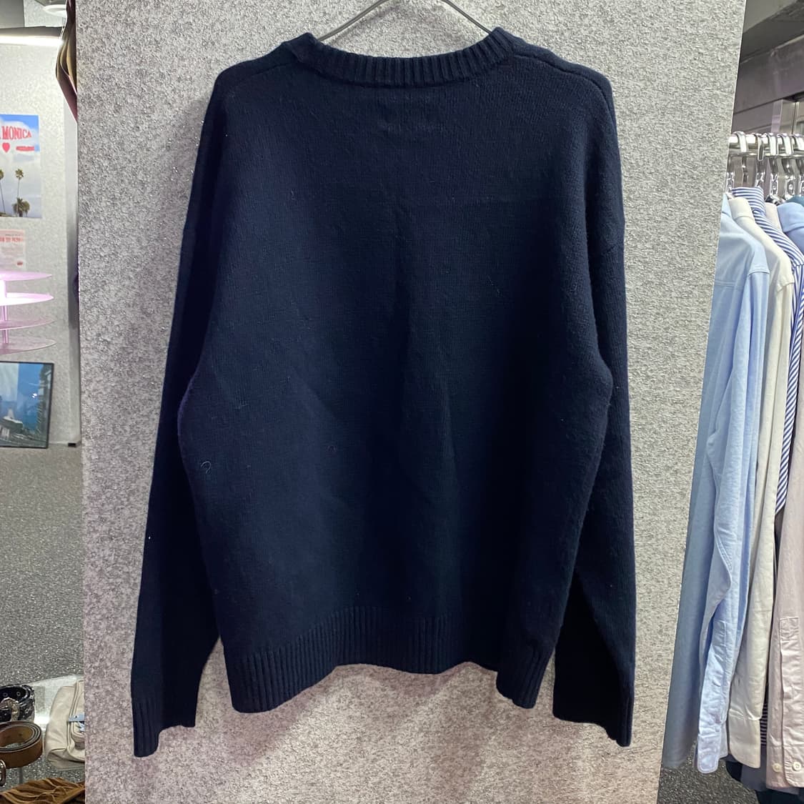 LEE 빅로고 네이비 니트 B3548 상품이미지4