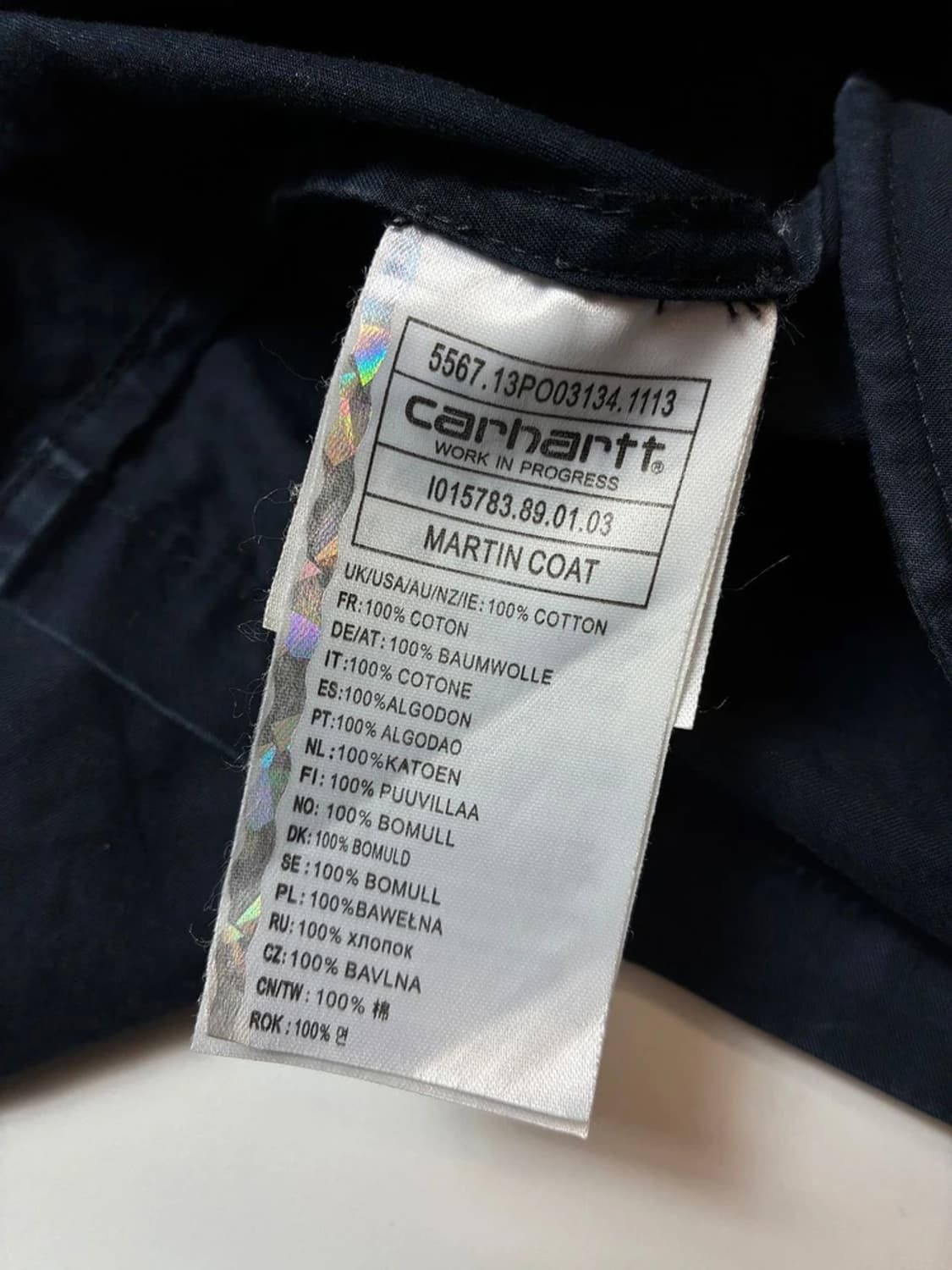 칼하트 WIP 마틴 스트레이트 피그먼트 카라 코트 PN8218 상품이미지10