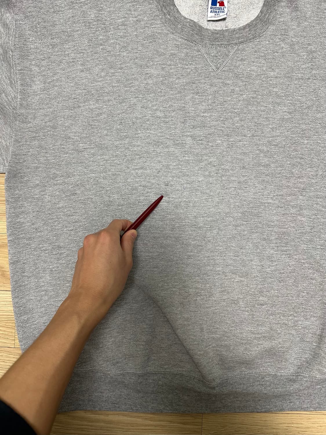 90s 빈티지 러셀 스웻셔츠 그레이 XXL USA 상품이미지7