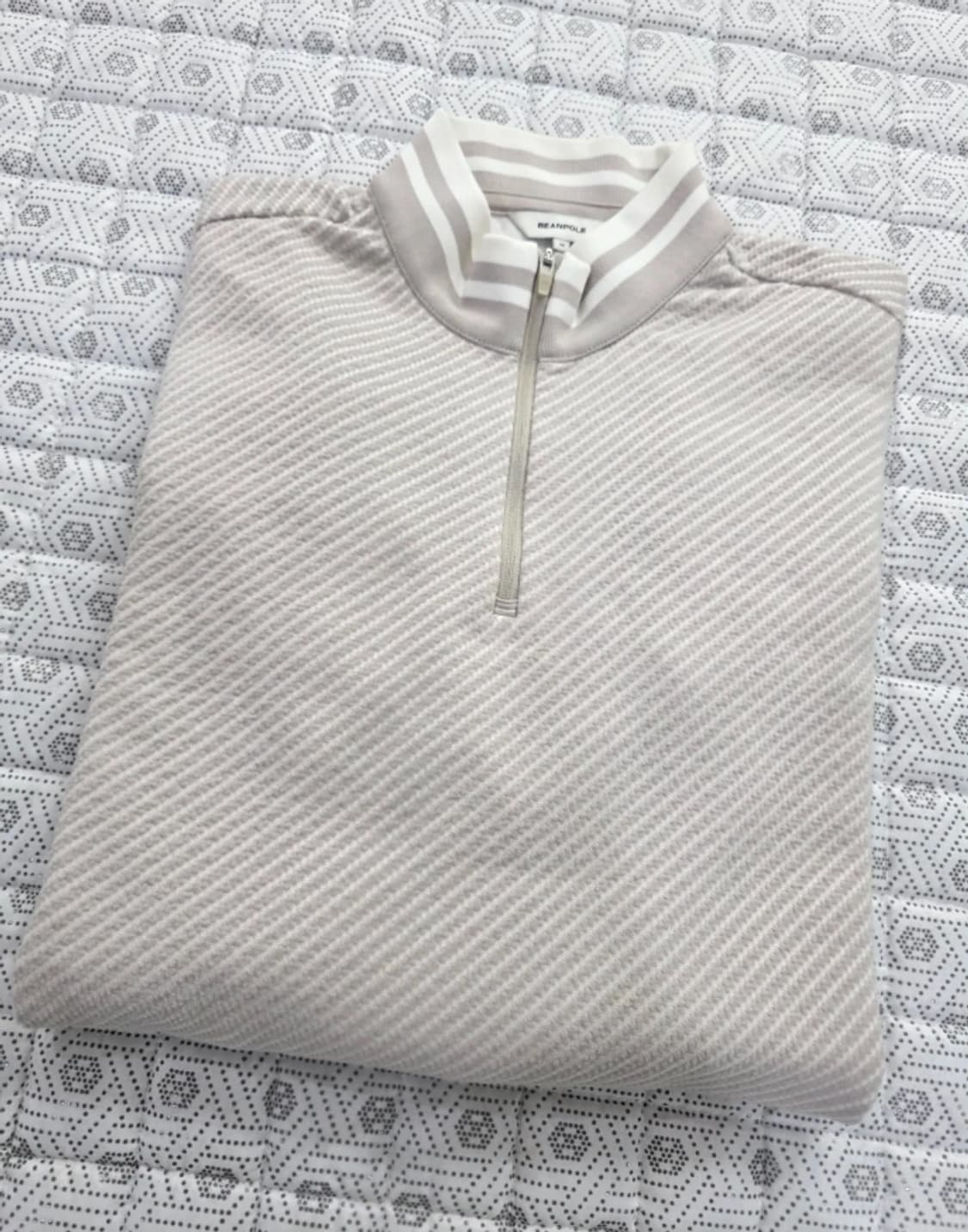 빈폴 남성 헤링본 반집업 티셔츠 95 상품이미지1