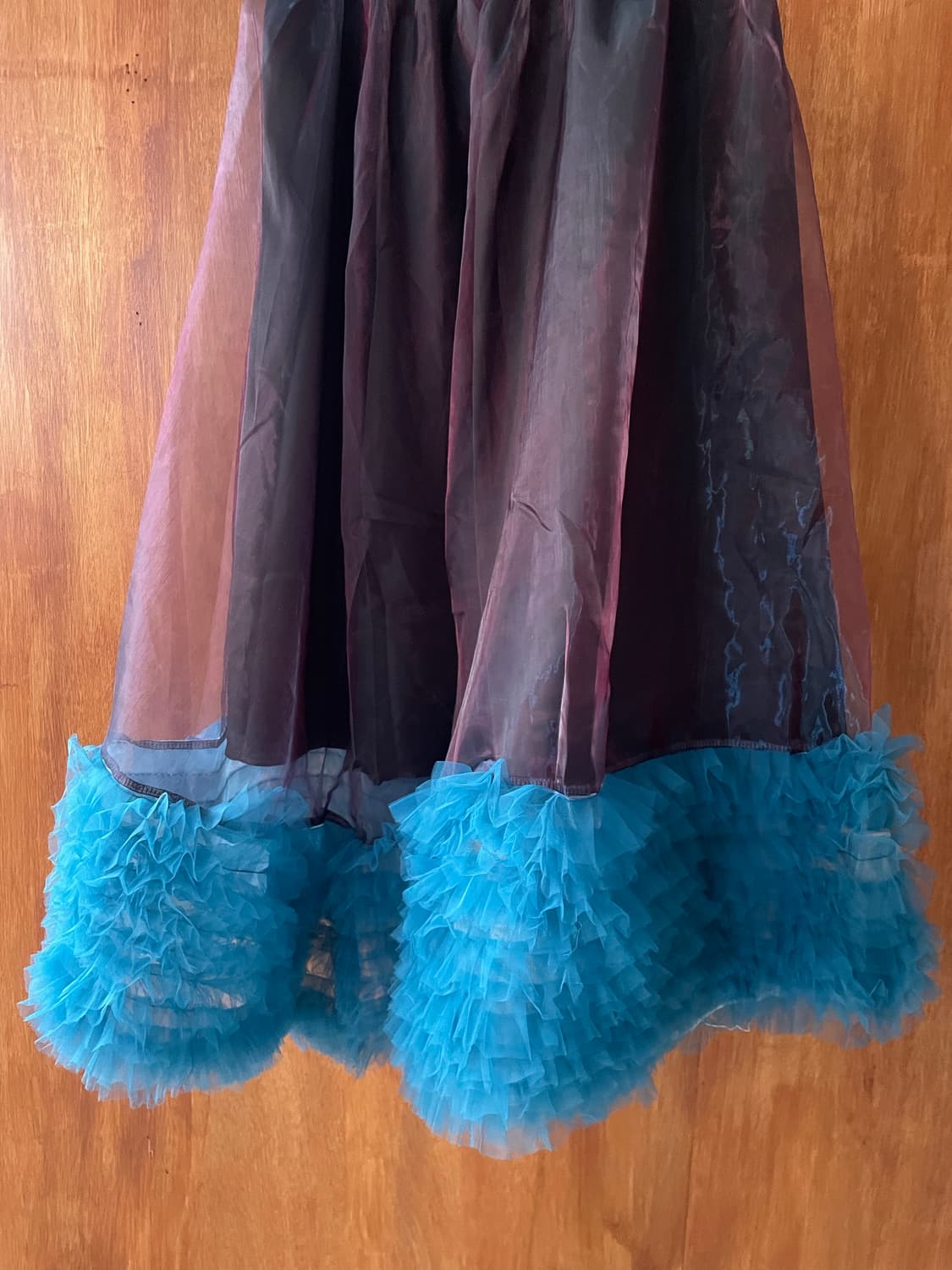 Aqua cloud ruffle banding sha skirt 상품이미지4