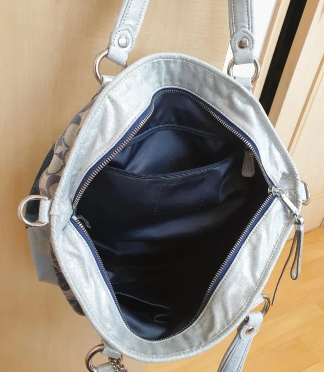 Coach 코치 블루 데님 도트백  상품이미지4