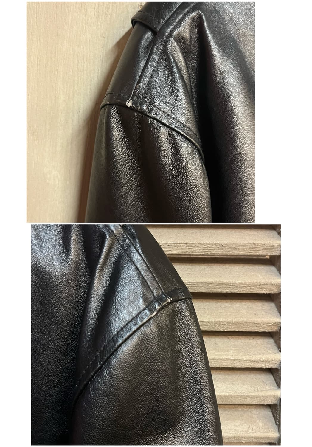 빈티지 레더 집업 자켓 블랙 #csz2142 상품이미지6